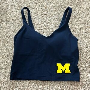 Michigan Lululemon align tank top size 4 navy